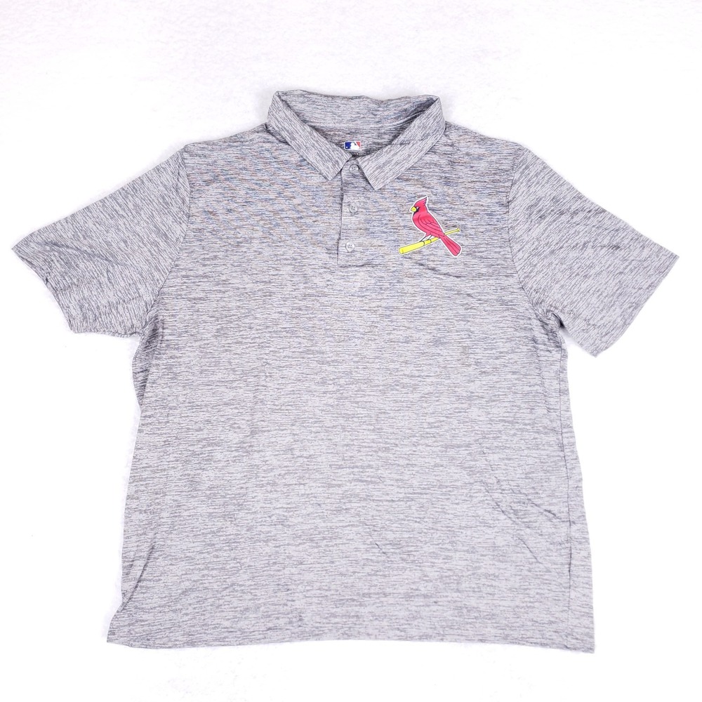 St. Louis Cardinals‎ Polo Shirt XL Tall Gray MLB Genuine Merchandise Fan Gear